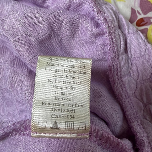 Anthropologie Porridge Womens Lavendar Top Size XL Boho Cottage Honeycomb Retro - Picture 6 of 6